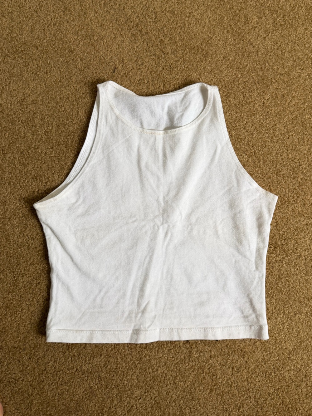 American apparel White racer back cropped tank